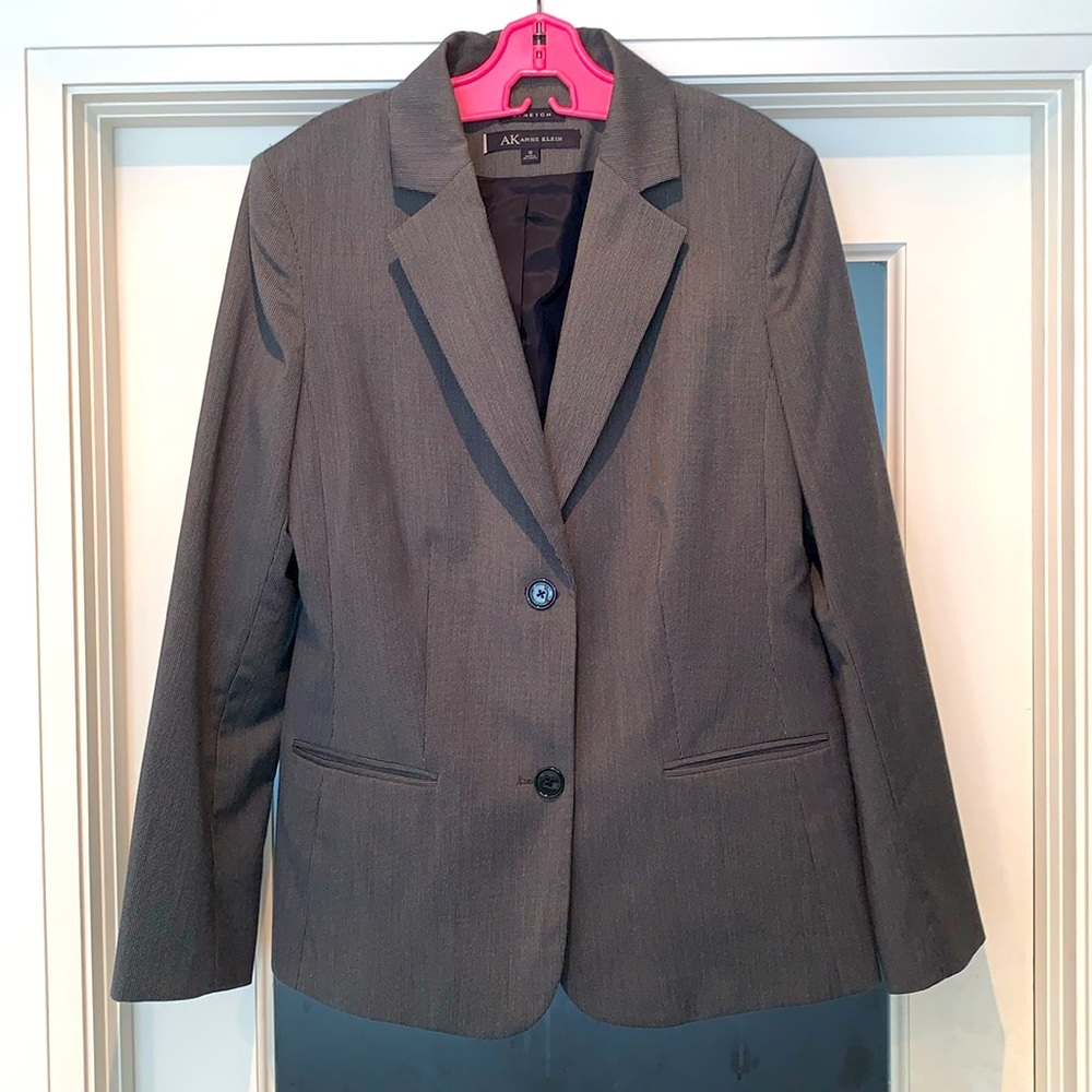 Anne Klein blazer, black / grey, size 12
